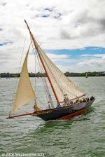 ID 14533 Utterly stunning!! WAITANGI (A6) a splendid example of the skills of Logan Brothers of Auckland. Designed by Robert Logan and built in 1894, the 22.56m gaff-cutter is seen here taking part in the 2026...